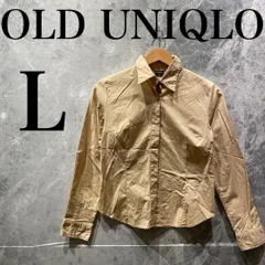 OLD UNIQLO レディース L ベージュ シャツ 無地 シンプル