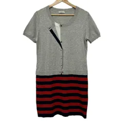 PaulSmith(ポールスミス) ワンピース サイズXL レディース - ライトグレー×レッド×マルチ 半袖/ミニ/ボーダーのサムネイル