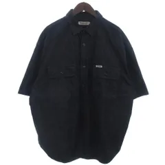 クーティー COOTIE Error Fit Denim Work S/S Shirt デニム ワークシャツ ワイドシルエット 半袖 ネイビー Lのサムネイル