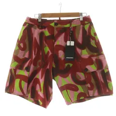 ディースクエアード DSQUARED2 タグ付き Mil Cardo Shorts ショートパンツ ハーフパンツ 総柄 コットン ピンク ライトグリーン 赤 レッド S74MU0698 /AN19 46 S ■GY29のサムネイル