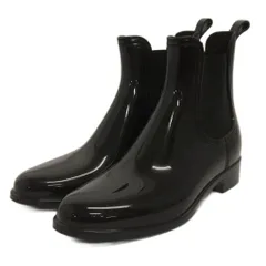 ジェイ&エムデヴィッドソン J&M Davidson レインブーツ サイドゴア 黒 ブラック 38 24cm位 ■GY35のサムネイル