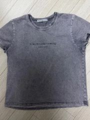 alexanderwang ブラック ダークグレー クロップドTシャツ - メルカリ