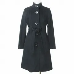 マイケルマイケルコース Michael michael kors アンゴラ ロングコート Aライン ベルテッド スタンドカラー 4 S相当 黒 ブラック IBO70 Xのサムネイル