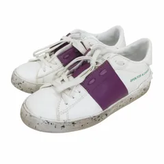 ヴァレンティノ ヴァレンチノ  VALENTINO Open for a Change Sneaker スニーカー ヴィ―ガンレザー ロックスタッズ サステナブル ホワイト パープル 35 22cm相当 IBO76のサムネイル