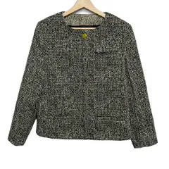 LANVIN(ランバン) ジャケット サイズ40 M レディース美品  - 黒×イエロー×白 長袖/ツイード/春/秋のサムネイル