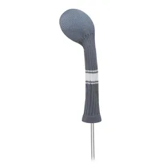 LeFeng ニットゴルフクラブカバー1点 ウッドとハイブリッド用 – 丈夫で傷に強いヴィンテージヘッドカバー 男女兼用 クラシックゴルフアクセサリー (ピュアグレー、フェアウェイ用)