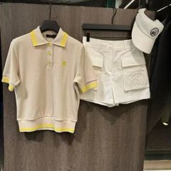 新入荷G/FORE ジーフォア ゴルフ レディース 半袖 ポロシャツホワイトM