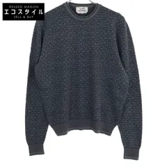 HERMES　エルメス　Ｈロゴ柄 カシミヤ×シルク ニットセーター　Mのサムネイル