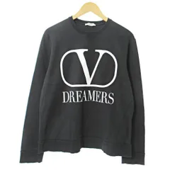 ヴァレンティノ ヴァレンチノ  VALENTINO DREAMERS ロゴ プリント トレーナー スウェット クルーネック 長袖 S 黒 ブラック TV0MF11Y680 1104 ■MNK2のサムネイル