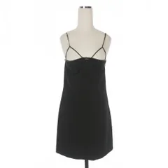 ディースクエアード DSQUARED2 23AW Icon Leather Trim Dress キャミワンピース ドレス 38 ブラック 黒 S80CT0024 国内正規のサムネイル