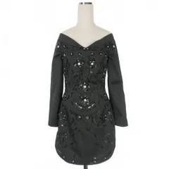 ディースクエアード DSQUARED2 23AW Prom Mini Dress スパンコール オフショルダーミニワンピース ドレス 長袖 38 ブラック 黒 S75CV0677 国内正規のサムネイル