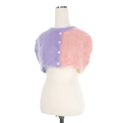 ディースクエアード DSQUARED2 23AW Mohair Mini Cape 配色 モヘヤ ミニケープ ニット セーター XXS マルチカラー S72HA1158 国内正規のサムネイル