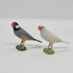 海洋堂 チョコエッグ 桜 ムーン文鳥 白文鳥 鳥 フィギュア セット 生物フィギュアのサムネイル