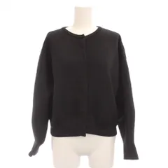 ドット&ストライプス チャイルドウーマン Dot&Stripes CHILD WOMAN カーディガン F 黒 無地 ラウンドネック 長袖 11-01-KN-003-19-1 /JPのサムネイル