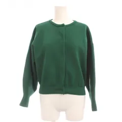 ドット&ストライプス チャイルドウーマン Dot&Stripes CHILD WOMAN カーディガン F 緑 無地 ノーカラー 長袖 11-01-KN-007-20-2 /JPのサムネイル