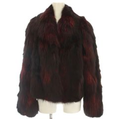 エンバ☆EMBA☆レオパード☆リアルファー☆ショートコート☆M☆美品
