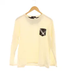 ブラックレーベルクレストブリッジ BLACK LABEL CRESTBRIDGE Tシャツ L 白 長袖 チェック柄ポケット付き /JP