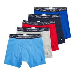 ポロラルフローレン：CLASSIC FIT COTTON ボクサーブリーフ 5PK (アンドーバーヘザー／リゾートブルー／ラグビーロイヤル／RL2000レッド／クルーズネイビー)のサムネイル