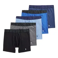 ポロラルフローレン：CLASSIC FIT STRETCH ボクサーブリーフ 5PK (ポロブラック／チャコール／ペールロイヤル／ブルーサターン／モンローブルー)のサムネイル