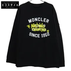 MONCLER　モンクレール　23年 T-SHIRT LS ロゴプリント×ベロア ロンT　Lのサムネイル
