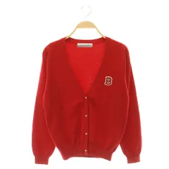 ボーダーズアットバルコニー BORDERS at BALCONY WOOLSILK TEAM CARDIGAN カーディガン ニット 長袖 ワッペン 36 レッド /MY ■OSのサムネイル