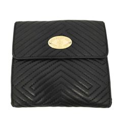 BALLY 三つ折り財布 ネイビー レザー - メルカリ