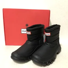 D293 タグ付き HUNTER INTREPID SHORT SNOW BOOT スノーブーツ UK4 263880220