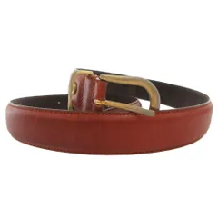 ア・テストーニ a.testoni ベルト レザー ゴールドカラー金具 茶 ブラウン /FFのサムネイル