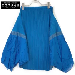 PLEATS PLEASE　プリーツプリーズ　ブルー PP03-JG642 ドッキング変形スカート　2のサムネイル
