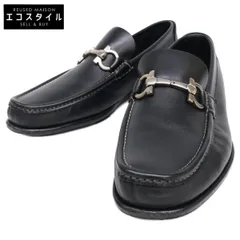 Salvatore Ferragamo　サルヴァトーレフェラガモ　023213 ブラック レザー ガンチーニ ビットローファー　6