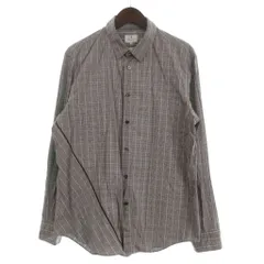 ランバンオンブルー LANVIN en Bleu シャツ 長袖 グレンチェック柄 52 グレー ■GY28のサムネイル