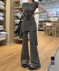 半袖Tシャツ スカート付パンツ上下セットのサムネイル