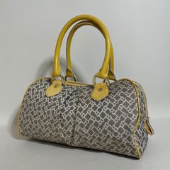 2605-116｜美品｜バリー ハンドバッグ イエロー ロゴ総柄 - メルカリ