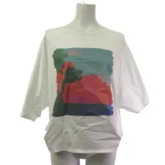 シビラ SYBILLA GBKJB-08200 アートプリントTシャツ カットソー 5分袖 白 ホワイト Mのサムネイル