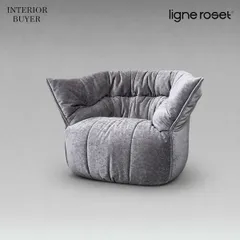 ligne roset リーン・ロゼ BRIGANTIN ブリガンタン 1人掛けソファ ファブリック グレー ミッシェル・デュカロワ 定価34万のサムネイル