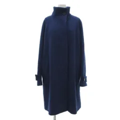 コントワーデコトニエ COMPTOIR DES COTONNIERS スタンドカラーコート ハーフ ミディ丈 ウールブレンド 9 紺 ネイビー /SX ■GY06のサムネイル