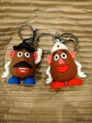 トイストーリー　ポテトヘッド　アメリカンなキャラクターの立体ラバーキーチェーン♪【3Dラバーキーホルダー】
