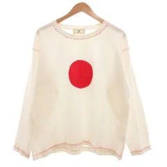 ケイスケ カンダ keisuke kanda Tシャツ F 白 ホワイト 長袖 日の丸モチーフ 赤いステッチ /SC ■GY06のサムネイル