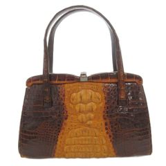 BALENCIAGA グリーン フラグメントケース クロコダイル エンボス 