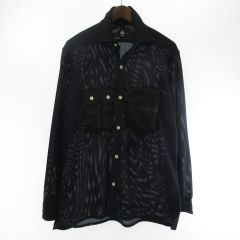 90s archive patterned sheer shirt Italy製 - メルカリ
