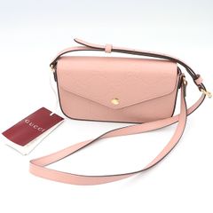 新品未使用 〔GGエンブレム〕ナノ バケットバッグ 限定カラー ピンク 