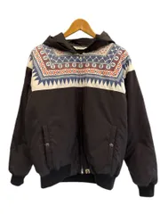 ア ベイシング エイプ A BATHING APE 猿顔 ノルディック柄 ダウンジャケット フーディ 黒 ジャケット ブラック Sサイズ 101MT-6356のサムネイル