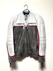 Schott クラシック レーサージャケット USED加工モデル ホワイト M