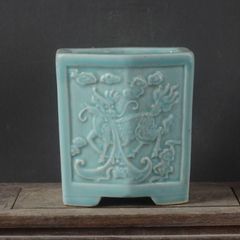 龍泉青磁六角鉢 盆栽鉢 青磁鉢 山野草鉢 多肉植物 植木鉢 小品大品盆栽