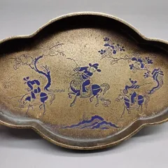 銅 細工 中国茶器 樹紋狩猟図 銅盤 果盤 茶盤銅 茶道具 置物 銅 細工 中国茶器 樹紋狩猟図 銅盤 果盤 茶盤銅 茶道具 置物 - メルカリ
