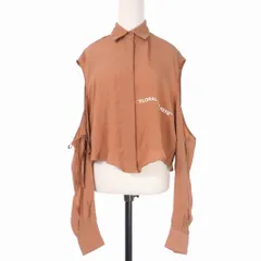 オフホワイト OFF WHITE SHOULDER HOLES SHIRT オフショルダー ブラウス シャツ 長袖 36 ヌードベのサムネイル
