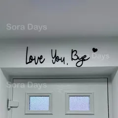 ウォールアート ドアサイン メッセージボード LoveYouBye 愛してる さよなら 壁掛け デコレーション オブジェ かわいい おしゃれ ナチュラル モダン シンプル 高級感 インテリア 北欧 韓国風 玄関 リビング 寝室