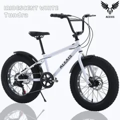 ACEXIS（エースシス） Tundra（タンドラ） イリデセント ホワイト ファットバイク BMX 街乗り 20インチ サイドスタンド ディスクブレーキ装備 ＊自転車用ワイヤーロック 100 cm 2個セ ット付きのサムネイル