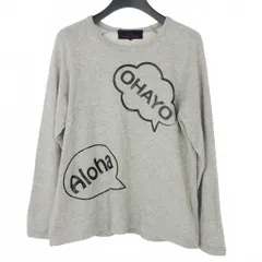 トリココムデギャルソン tricot COMME des GARCONS カットソー Tシャツ ラグランスリーブ 長袖 丸首 プリント Mサイズ グレー TP-T205のサムネイル