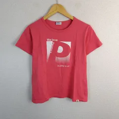 PERSON'S パーソンズ 半袖Tシャツ フロントプリント ラバープリント ピンク -L- レディース 古着 アメカジ レトロのサムネイル